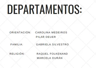Organigrama de los departamentos del Colegio Horizontes